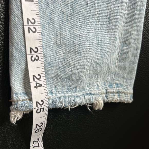 Agolde Riley High Rise Straight Crop in Blitz Button Fly Light Wash Sz 24 - Picture 15 of 16